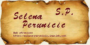 Selena Peruničić vizit kartica